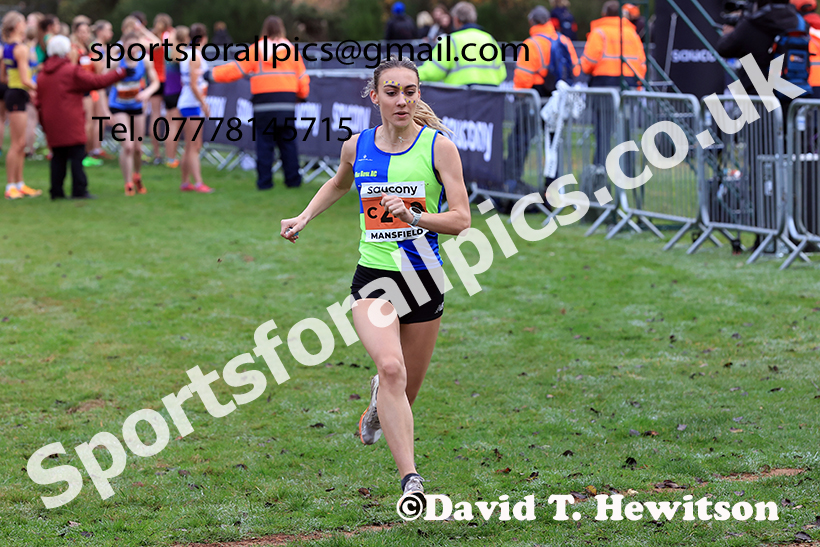 Junior Womens 2024 National Cross Country Relays, Berry Hill Park, Mansfield.   Photo: David T. Hewitson/Sports for All Pics